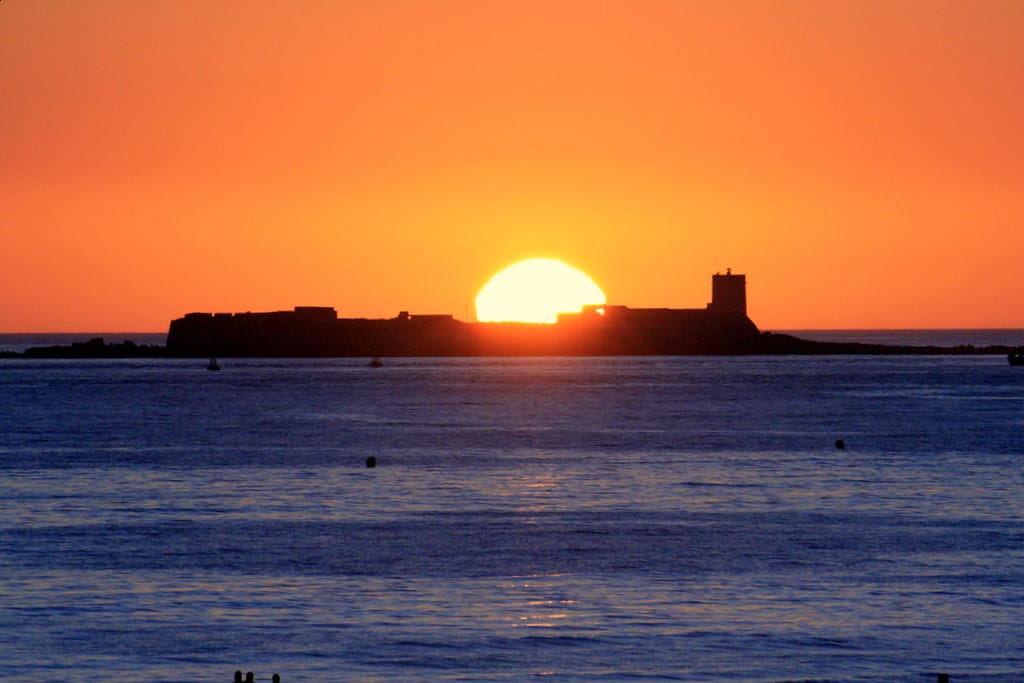 playa de la barrosa conil atardecer