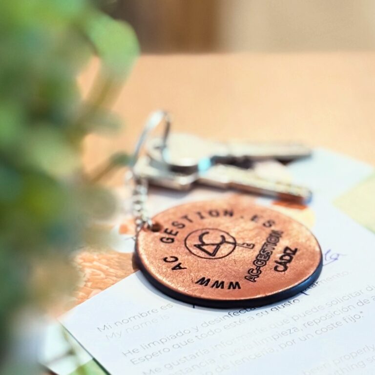 llavero de AC gestión en primer plano